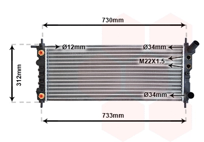 Radiator, engine cooling (37002264)