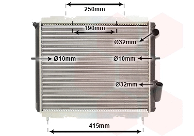 Radiator, engine cooling (43002128)