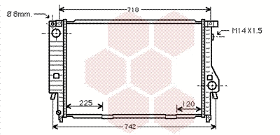 Radiator, engine cooling (06002095)