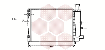 Radiator, engine cooling (09002041)