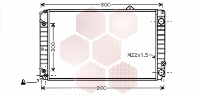 Radiator, engine cooling (09002037)