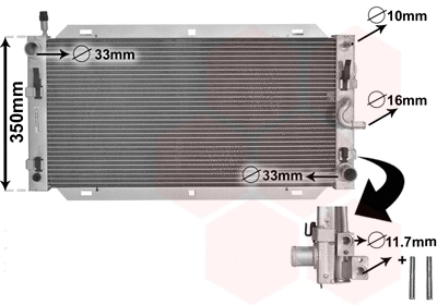 Radiator, engine cooling (1800M388)