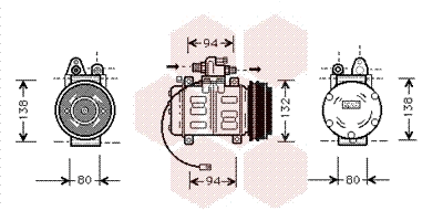 Compressor, air conditioning (0300K180)