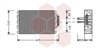 Evaporator, air conditioning (3000V008)