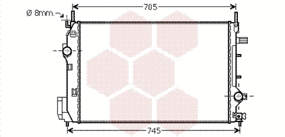 Radiator, engine cooling (47002070)
