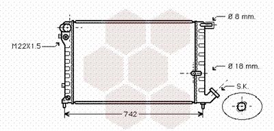 Radiator, engine cooling (09002134)