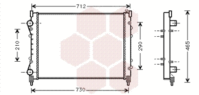 Radiator, engine cooling (43002233)