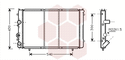 Radiator, engine cooling (43002274)