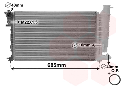 Radiator, engine cooling (09002108)
