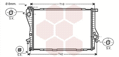 Radiator, engine cooling (06002301)