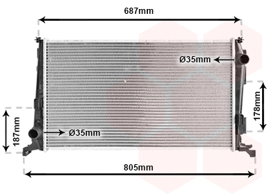 Radiator, engine cooling (15002005)