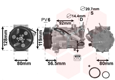 Compressor, air conditioning (0900K242)