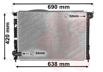 Radiator, engine cooling (06002286)