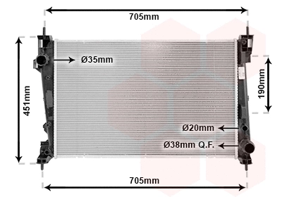 Radiator, engine cooling (01002123)