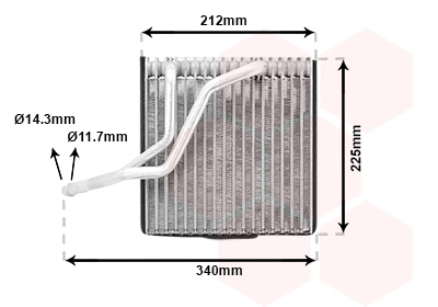 Evaporator, air conditioning (5800V030)