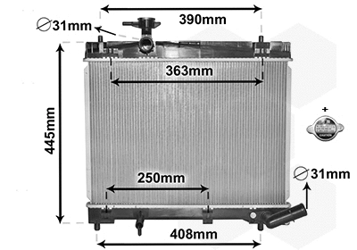 Radiator, engine cooling