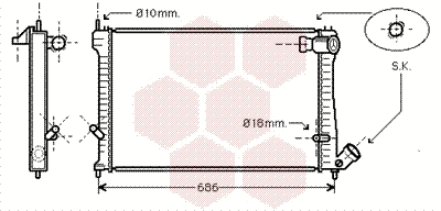 Radiator, engine cooling (09002165)