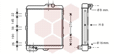 Radiator, engine cooling (03002002)