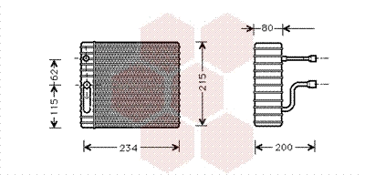 Evaporator, air conditioning (1800V089)