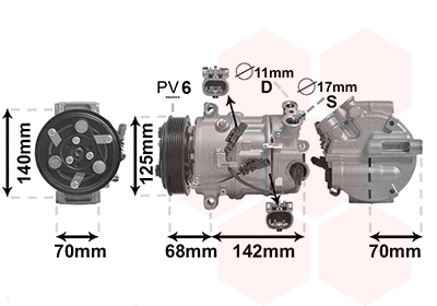 Compressor, air conditioning (3701K702)