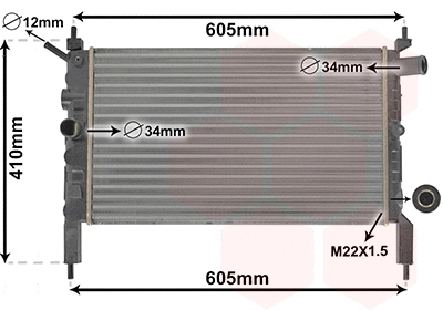 Radiator, engine cooling (37002023)