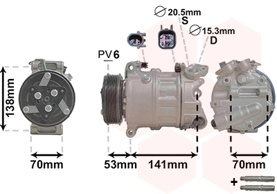 Compressor, air conditioning (0200K209)