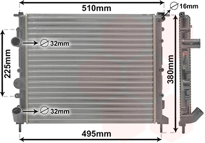 Radiator, engine cooling (43002271)