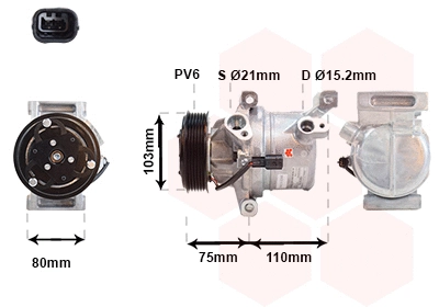 Compressor, air conditioning (1501K702)
