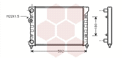 Radiator, engine cooling (58002029)