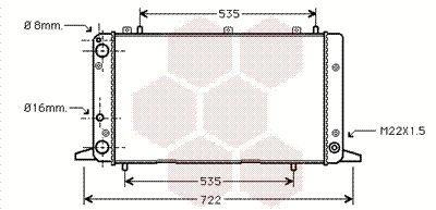 Radiator, engine cooling (03002053)