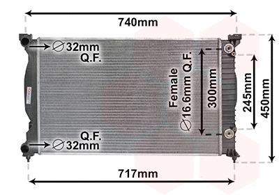 Radiator, engine cooling (03002241)