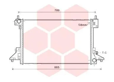 Radiator, engine cooling (37002601)