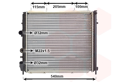 Radiator, engine cooling (43002174)