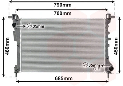 Radiator, engine cooling (17012708)