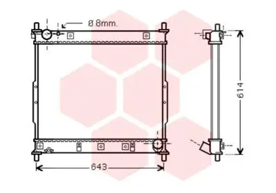 Radiator, engine cooling (81002130)