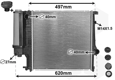 Radiator, engine cooling (06002124)