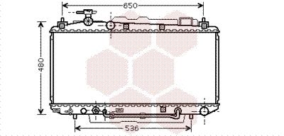 Radiator, engine cooling (53002300)