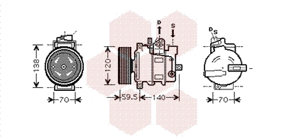 Compressor, air conditioning (0300K284)