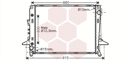 Radiator, engine cooling (02002197)
