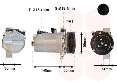 Compressor, air conditioning (0600K408)
