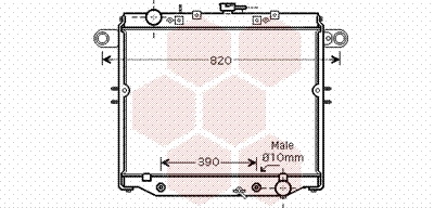 Radiator, engine cooling (53002329)