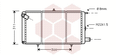Radiator, engine cooling (09002007)