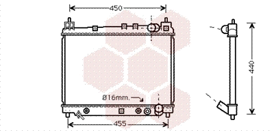 Radiator, engine cooling (53002259)