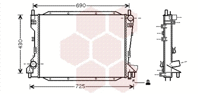 Radiator, engine cooling (77002035)