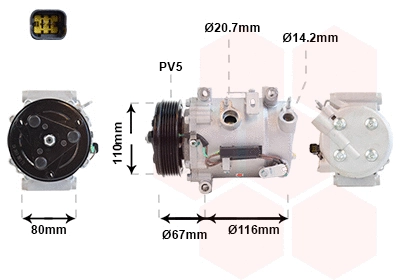Compressor, air conditioning (0901K725)
