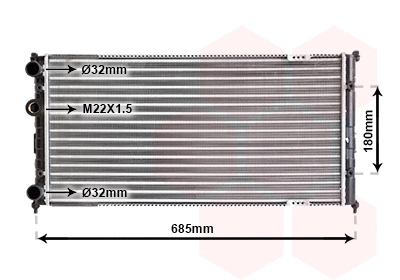 Radiator, engine cooling (58002192)