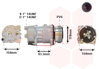 Compressor, air conditioning (0900K176)