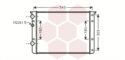 Radiator, engine cooling (58002260)