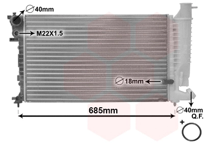 Radiator, engine cooling (09002110)