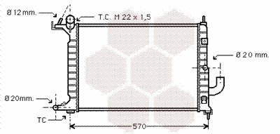 Radiator, engine cooling (37002221)